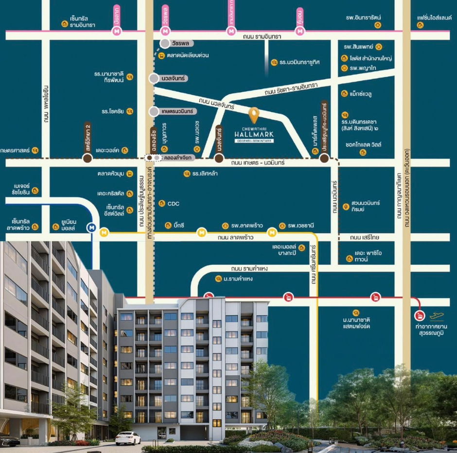 picture Chewathai Hallmark Ekkamai - Raminthra for rent ✨ Fully furnished - 8/8