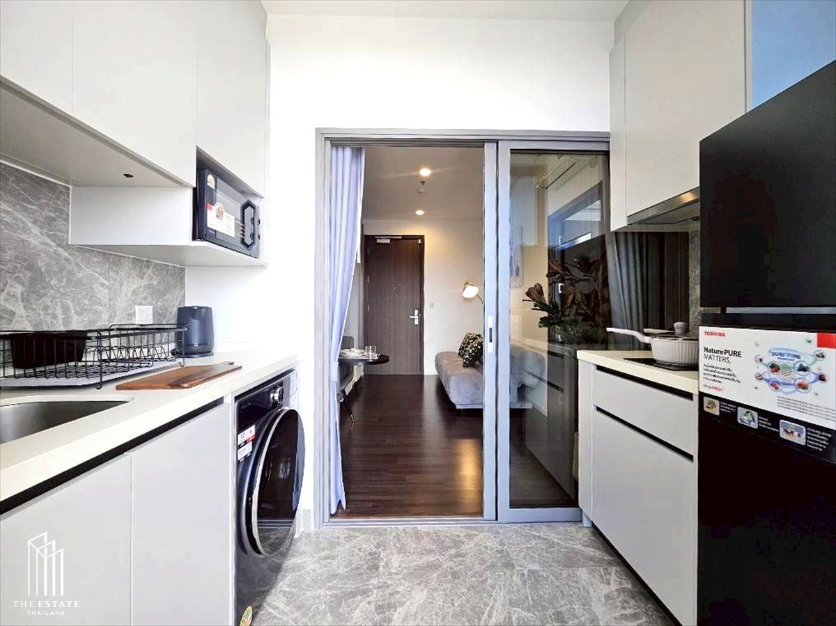 รูป For rent Whizdom Inspire Sukhumvit ดื่มด่ำความเป็นส่วนตัวกับห้องใหม่ตำแหน่งมุม Layout พิเศษหนึ่งเดียวต่อชั้น แต่งครบปล่อยเช่าครั้งแรก ครัวปิด - รูปที่ 4/8