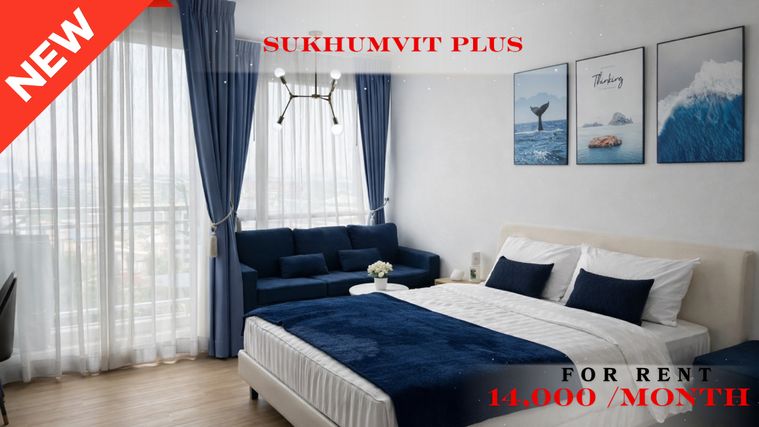 🍀🍀 Cozy room🍀 ให้เช่า📌 สุขุมวิท พลัส (Line: @rent2022) BTS พระโขนง ห้องสวย พร้อมเข้าอยู่ ราคาดี!!🔖A08600