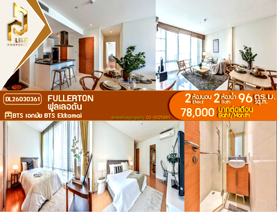 Condos for rent : DL26030361 Condo for rent, Fullerton near BTS Ekkamai, ready to move in, call urgently 0653619502 LineID @897iyzll