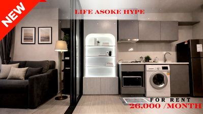 Condos for rent : 🍀🍀 Beautiful Room 🌸 For Rent 📍 Life Asoke Hype 🚆 Near Asok BTS Station  (Line: @rent2022) ✨ Beautiful unit   🔖 PC: A04325