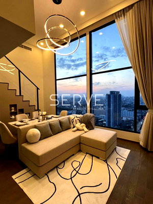 Condos for rent : 2 Beds Large Room Super High fl. 30+ City view Fully furnished Good Location Close To BTS Ratchathewi @ Park Origin Ratchathewi 
