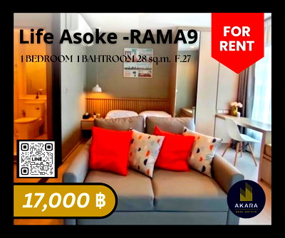 Condos for rent : 🟨🟨🟦🟦 [FOR RENT] Life Asoke - RAMA9 🟦🟦🟨🟨 Click‼️ Akara Real Estate✅✅✅✅✅ "Fast response, Prompt service, Full support""