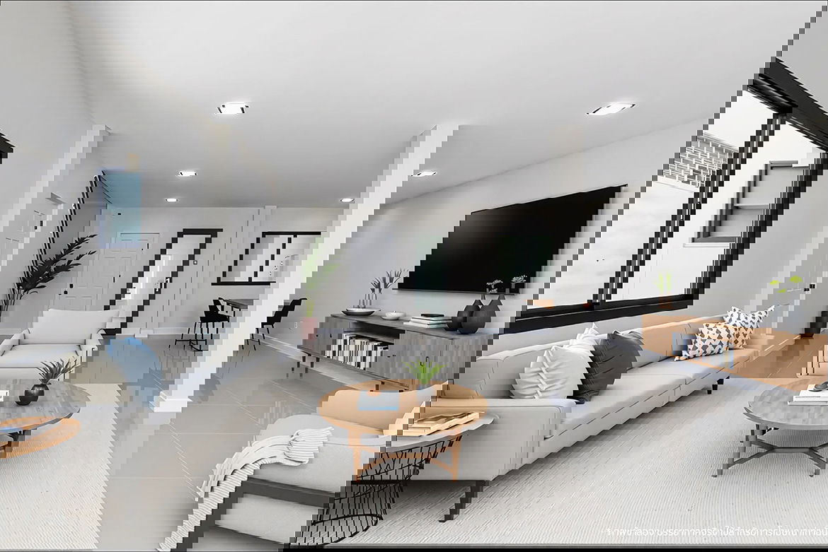 รูป บ้านแฝด 2 ชั้น รีโนเวทใหม่ หมู่บ้านลานทอง ติวานนท์-ปากเกร็ด สวย พร้อมอยู่ ทำเลดีติดถนนใหญ่ - รูปที่ 5/12