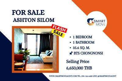 Condos for sale : 🔥 For Sale !! high floor 10++,🔥 Code C20221202783..........Ashton Silom, 1 bedroom, 1 bathroom, furnished, Special Deal!!📣📣
