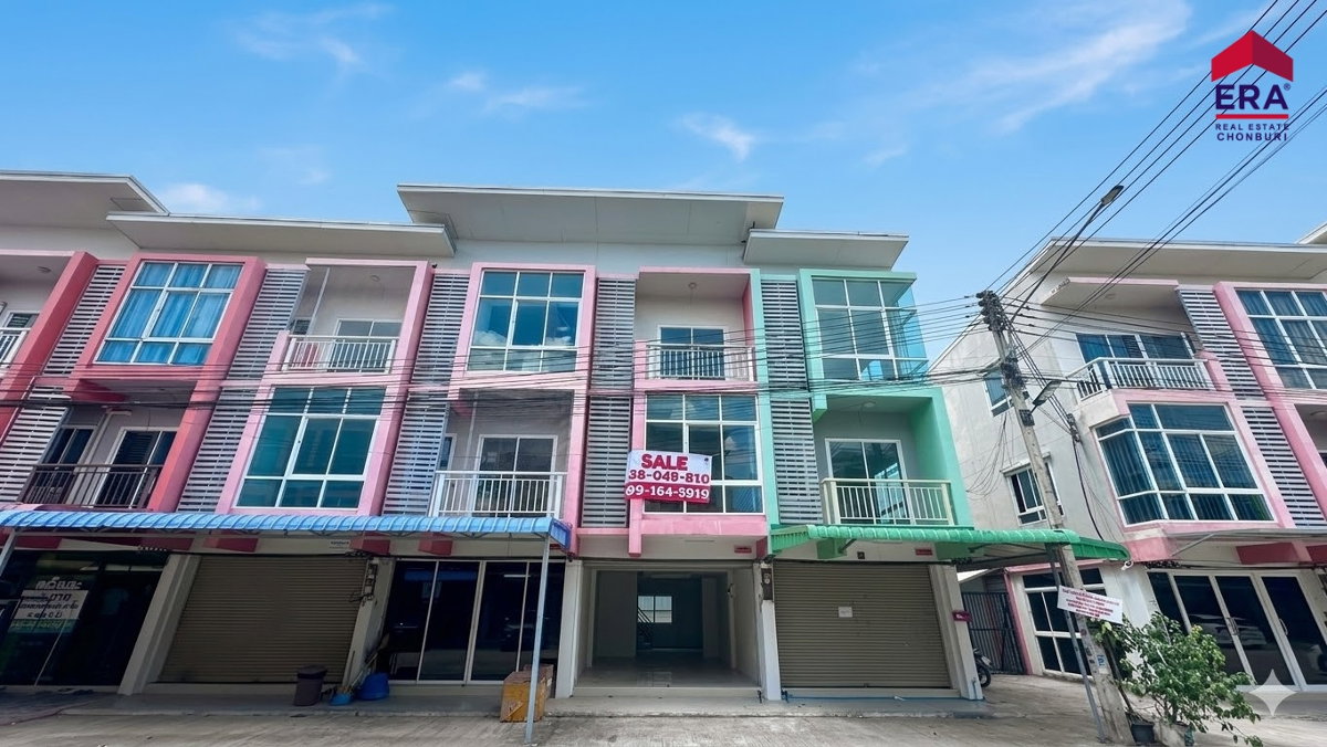 รูป ถูกมาก อาคารพาณิชย์ 3 ชั้น ทำเลค้าขาย ศรีราชา เพียง 2.49 ล้าน  ทำเลดี ติดถนน หนองยายบู่ ศรีราชา ใกล้นิคมปิ่นทอง - รูปที่ 1/13