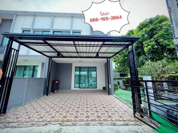 Townhome for rent, Pleno Bangna-Onnut, Kingkaew 37. Beautifully decorated house with complete furniture, ready to move in. Good location