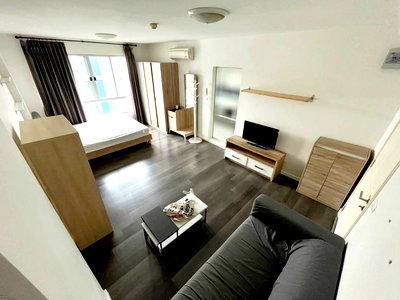คอนโด บางบ่อ สมุทรปราการ : ขายคอนโด D Condo Campus Resort Bangna ห้องชั้น 8 ตึก A วิวสวน แถมเฟอร์ฯครบพร้อมอยู่ได้เลย ใกล้ ม.ABAC บางนา ทำเลดีเดินทางสะดวก