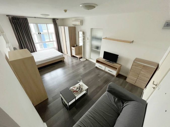 ขายคอนโด D Condo Campus Resort Bangna ห้องชั้น 8 ตึก A วิวสวน แถมเฟอร์ฯครบพร้อมอยู่ได้เลย ใกล้ ม.ABAC บางนา ทำเลดีเดินทางสะดวก