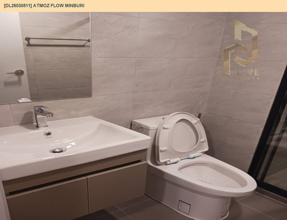 รูป DL26030511 ให้เช่าคอนโด แอทโมซ โฟลว์ มีนบุรี  (Atmoz Flow Minburi) ใกล้ - พร้อมเข้าอยู่ โทรด่วน 0653619502 LineID @897iyzll - รูปที่ 8/10