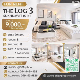 รูปภาพ 👑 For rent 🌉 The Log 3 (เดอะ ลอค 3 ) สุขุมวิท101/1 🌉JA-1245