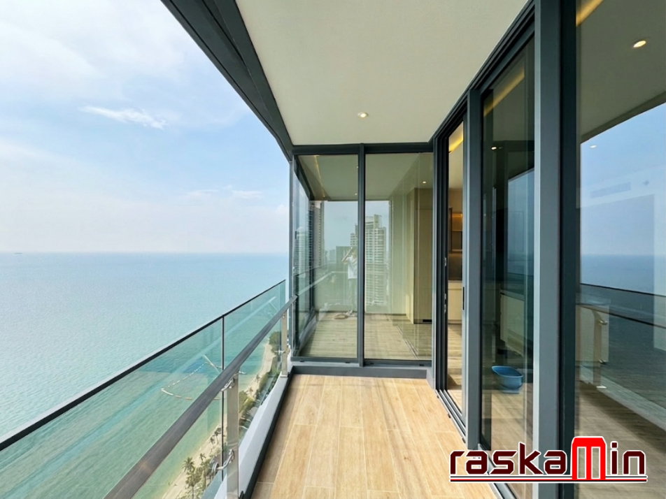 รูป FQ🗺️KT0290🏖️2ห้องนอน 83ตรม ชั้นสูง ห้องมุม🌊วิวทะเล🦀AROM Wongamat อารมณ์ วงศ์อมาตย์ พัทยาเหนือ - รูปที่ 8/14