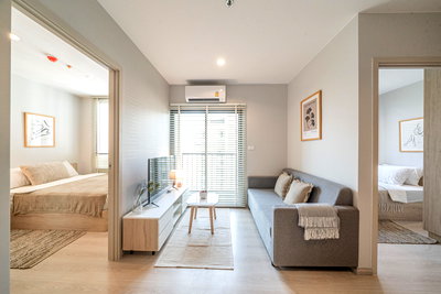 คอนโดให้เช่า : ให้เช่า ✨Nue Noble Srinakarin-Lasalle ✨2 ห้องนอน ขนาด  34.80 ตรม ห้องสวยพร้อมเข้าอยู่🎉❤️ ใกล้ MRT สายสีเหลือง🚆