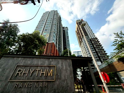 Condos for sale : For Sale Condo , RHYTHM Rangnam , corner unit , wide frontage , BTS-Victory Monument , Thanon Phyathai , Rat Thewi , Bangkok , CX-123307 ✅ Live chat with us ADD LINE @connexproperty ✅