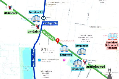 ขายคอนโด : LTH14474– Refined Urban Luxury | Asoke–Phrom Phong  | STILL Sukhumvit 20 | 124 sqm | 2 Beds 2 Bath | Near BTS Asok & Phrom Phong | 44.5 MB ( FROM 49.5 MB )| คอนโดขาย สติลล์ สุขุมวิท 20