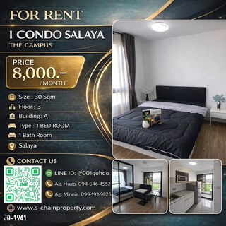 รูปภาพ 🗼 For Rent 🌁 I condo salaya The campus 🌁 JA-1241
