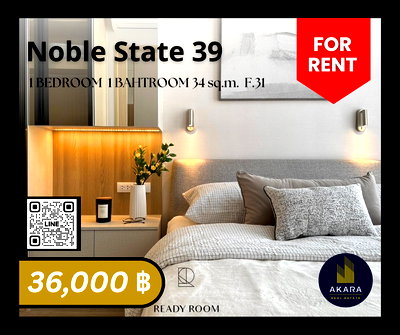 Condos for rent Samitivej Sukhumvit Hospital : 🟨🟨🟦🟦Noble State 39 [FOR RENT]🟦🟦🟨🟨 Available Now‼️Click✅✅✅✅✅ Akara Real Estate "Fast response, Prompt service"