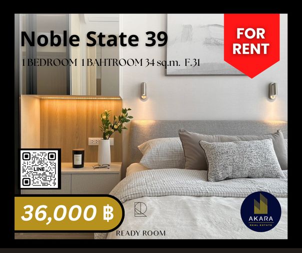 🟨🟨🟦🟦Noble State 39 [FOR RENT]🟦🟦🟨🟨 Available Now‼️Click✅✅✅✅✅ Akara Real Estate "ตอบไว ทันใจ หลังการขายดีเยี่ยม"