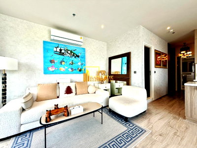 คอนโดให้เช่า : Rhythm Ekkamai Estate | Stylish 2 Bed Condo with Large Terrace - BR61017CD