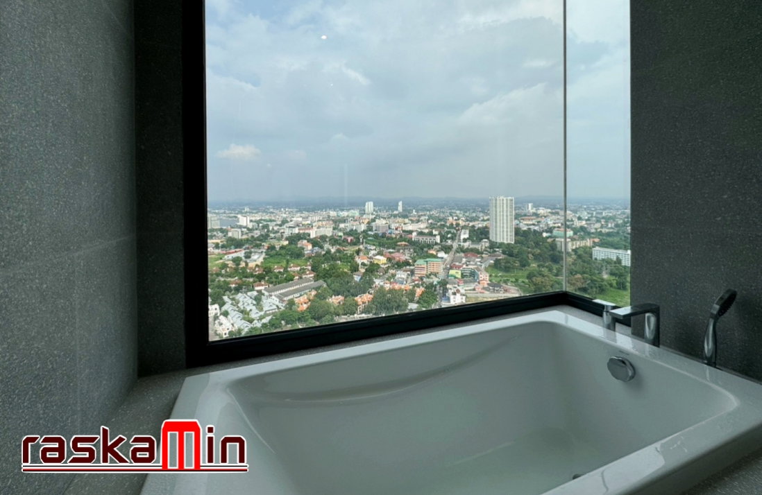 รูป FQ🗺️KT0290🏖️2ห้องนอน 83ตรม ชั้นสูง ห้องมุม🌊วิวทะเล🦀AROM Wongamat อารมณ์ วงศ์อมาตย์ พัทยาเหนือ - รูปที่ 5/14