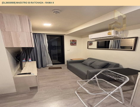 DL26030505 Condo for rent, Maestro 03 Ratchada - Rama 9 near MRT พระราม 9, ready to move in, call urgently 0656133286 LineID @534wlwof