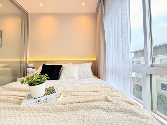 ขายห้องตกแต่งใหม่พร้อมอยู่ Plum​ Condo ลาดพร้าว101 ใกล้​เดอะมอลล์บางกะปิ