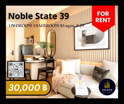 Condos for rent Samitivej Sukhumvit Hospital : 🟨🟨🟦🟦Noble State 39 [FOR RENT]🟦🟦🟨🟨 Available Now‼️Click✅✅✅✅✅ Akara Real Estate "Fast response, Prompt service"