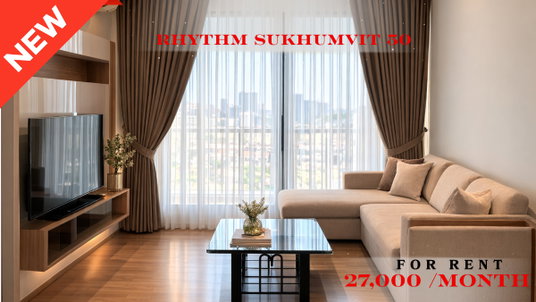 รูปภาพ 🍀🍀 Fully furnished💝 ให้เช่า📌  ริทึ่ม สุขุมวิท 50  (Line: @rent2022) BTS อ่อนนุช ห้องสวย พร้อมเข้าอยู่ ราคาดี!!🔖A09974