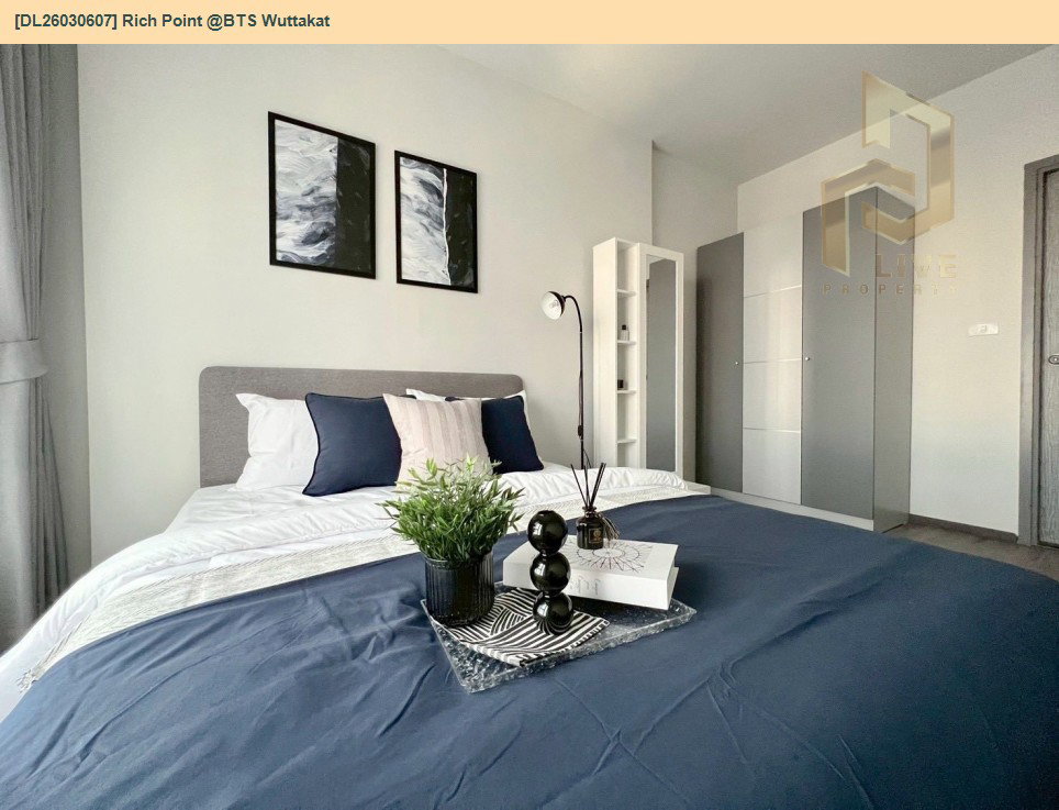 รูป DL26030607 ให้เช่าคอนโด ริชพอยท์ แอท บีทีเอส วุฒากาศ (Rich Point @BTS Wuttakat) ใกล้ BTS วุฒากาศ พร้อมเข้าอยู่ โทรด่วน 0800343450 LineID @655ebbvc - รูปที่ 6/7