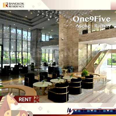 คอนโดให้เช่า : Luxury Built-in 💎 One9Five Asoke - Rama9 ⭐ บิ้วอินทั้งห้อง สวยทุกดีเทล ใกล้ MRT พระราม 9