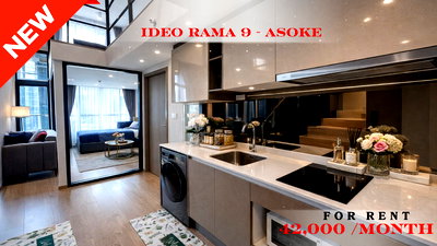 Condos for rent Pakin Building : 🍀🍀 Beautiful Room 🌸 For Rent 📍 IDEO Rama 9 - Asoke 🚆 Near Phra Ram 9 MRT Station  (Line: @rent2022) ✨Ready to move in   🔖 PC: A09938