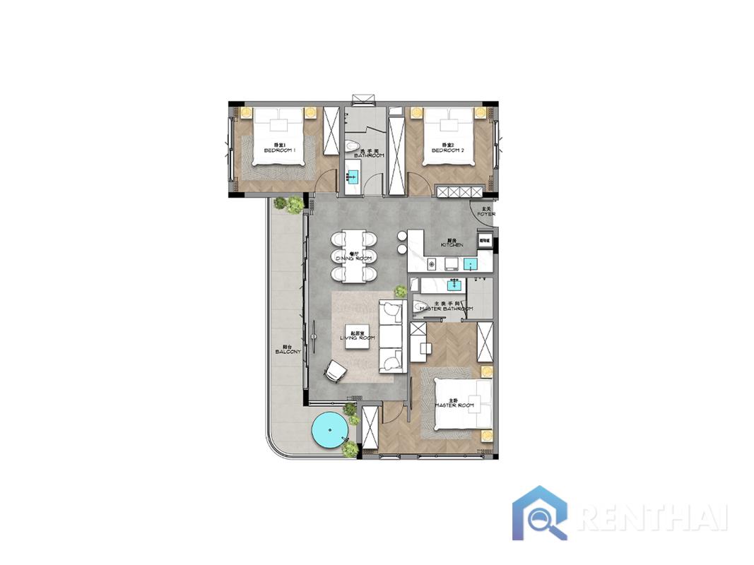 For sale condo 3 bedrooms at AYANA Heights Seaview Residence - image 3