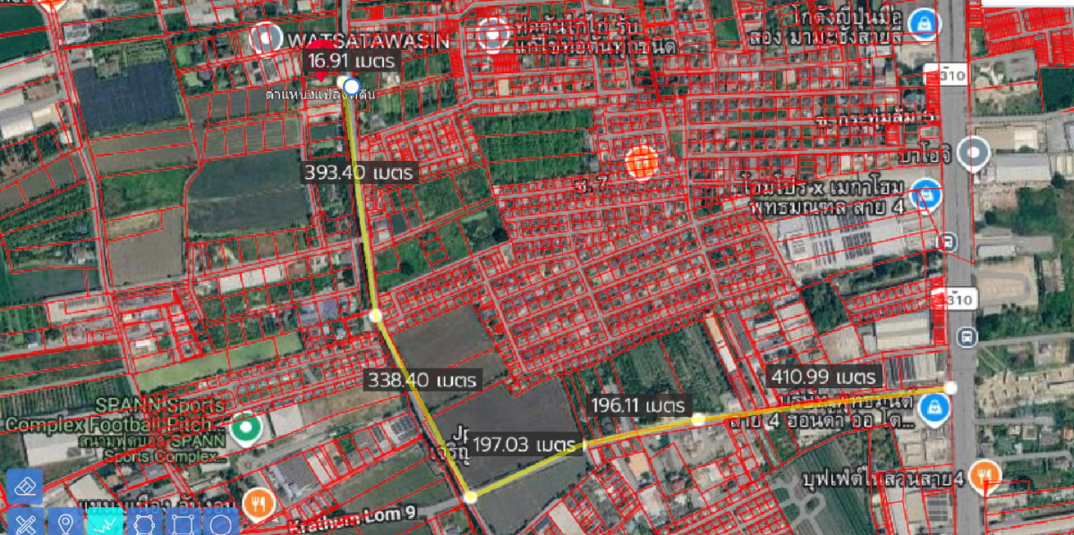 รูป ขายที่ดินแปลงสวย ที่ถมเรียบร้อย ทำเลศาลายา ใกล้ถนนพุทธมณฑลสาย 4 หน้ากว้าง 23 เมตร พื้นที่สีเหลือง สำหรับสร้างบ้าน โกดังขนาดเล็ก หรือทำธุรกิจ - รูปที่ 4/4