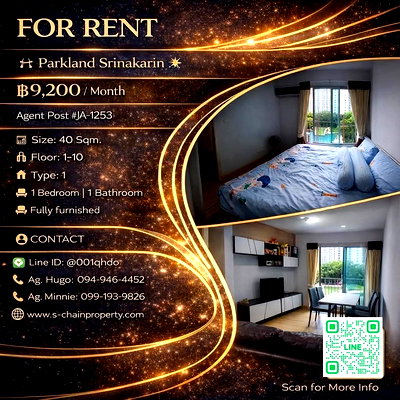 Condos for rent : ⛩️ For rent 🌠 The Parkland Srinakarin 