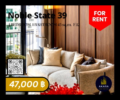 Condos for rent Samitivej Sukhumvit Hospital : 🟨🟨🟦🟦Noble State 39 [FOR RENT]🟦🟦🟨🟨 Available Now‼️Click✅✅✅✅✅ Akara Real Estate "Fast response, Prompt service"
