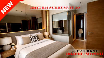 Condos for rent : 🍀🍀 Prime Condo Location 🚆 For Rent 📍 Rhythm Sukhumvit 50 🚆 Near On Nut BTS Station  (Line: @rent2022) ✨ Ready to move in  🔖 PC: A05464
