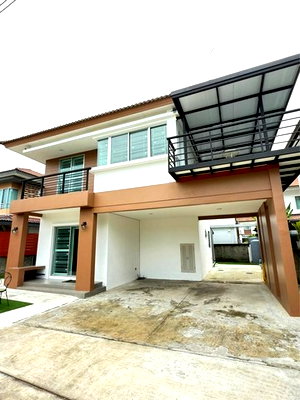 บ้านเดี่ยวให้เช่า : HR3306ให้เช่าบ้านเดี่ยว 2 ชั้น หลังใหญ่ โครงการเอโทล มัลดีฟส์ ปาล์ม บางนา-วงแหวน หน้าบ้านไม่ติดใคร (Private Zone) | เพียง 3 นาทีถึง Mega Bangna