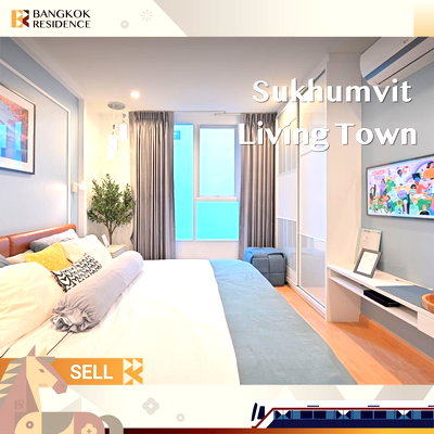 Condos for sale : 🌆 Large Elegant Residence in Asoke CBD - Sukhumvit Living Town near MRT Phetchaburi