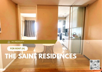 คอนโดให้เช่า : ให้เช่า 📍 The Saint Residences 📍 เฟอร์นิเจอร์ และ เครื่องใช้ไฟฟ้าครบ ใกล้ BTS ห้าแยกลาดพร้าว