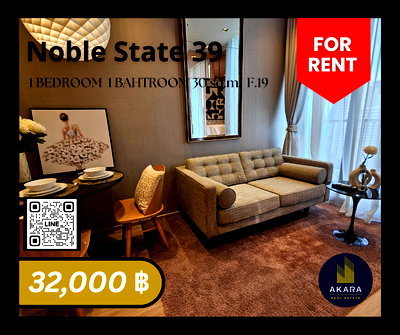 Condos for rent Samitivej Sukhumvit Hospital : 🟨🟨🟦🟦Noble State 39 [FOR RENT]🟦🟦🟨🟨 Available Now‼️Click✅✅✅✅✅ Akara Real Estate "Fast response, Prompt service"