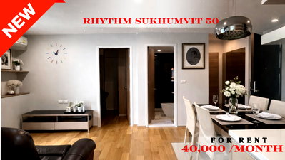 Condos for rent : 🍀🍀 Prime Condo Location 🚆 For Rent 📍 Rhythm Sukhumvit 50 🚆 Near On Nut BTS Station  (Line: @rent2022) ✨Ready to move in   🔖 PC: A06817