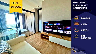Condos for rent : 🌇 Beautiful unit with a stunning full city view, ready to move in! 🏙️ Ideo Mobi Sukhumvit Eastpoint for Rent ✨