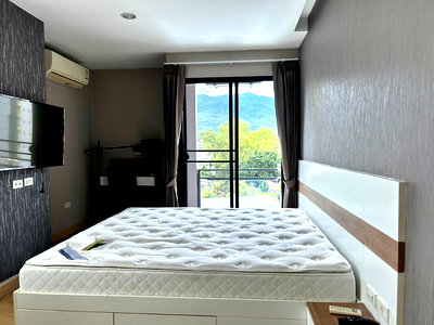 Condos for rent 700 Year Sports Arena Chiang Mai : For rent, 2BR at Trams condo, Trams Condo, Jed Yod 18,000/M Tel.098-9690236 Janny