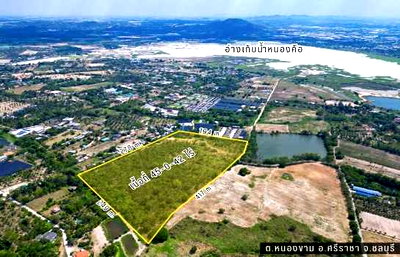 ที่ดิน นิคมราชชลบุรี : ขายที่ดินศรีราชาผังเหลือง 45 ไร่ ทำเล EEC ใกล้นิคมอุตสาหกรรม