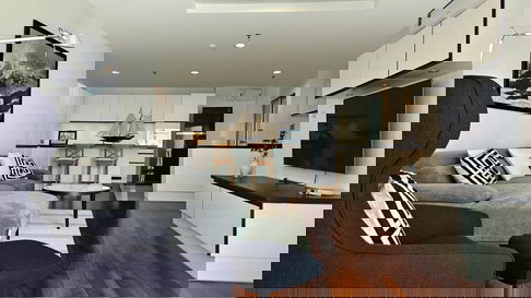 Condo for rent near MRT Rama 9 | Belle Grand Rama 9 | 2 bedrooms, large island kitchen, next to Central Plaza Rama 9