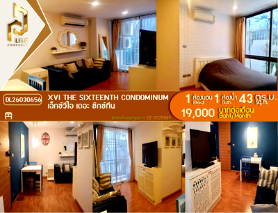Condos for rent : DL26030656 Condo for rent, XVI The Sixteenth Condominum near MRT ศูนย์ประชุมแห่งชาติสิริกิติ์, ready to move in, call urgently 0614453194 LineID @162cjixi