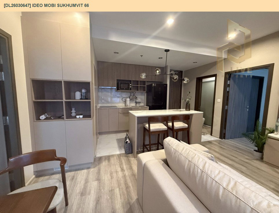 รูป DL26030647 ให้เช่าคอนโด ไอดีโอ โมบิ สุขุมวิท 66 (IDEO Mobi Sukhumvit 66) ใกล้ BTS อุดมสุข พร้อมเข้าอยู่ โทรด่วน 0653619502 LineID @897iyzll - รูปที่ 4/10