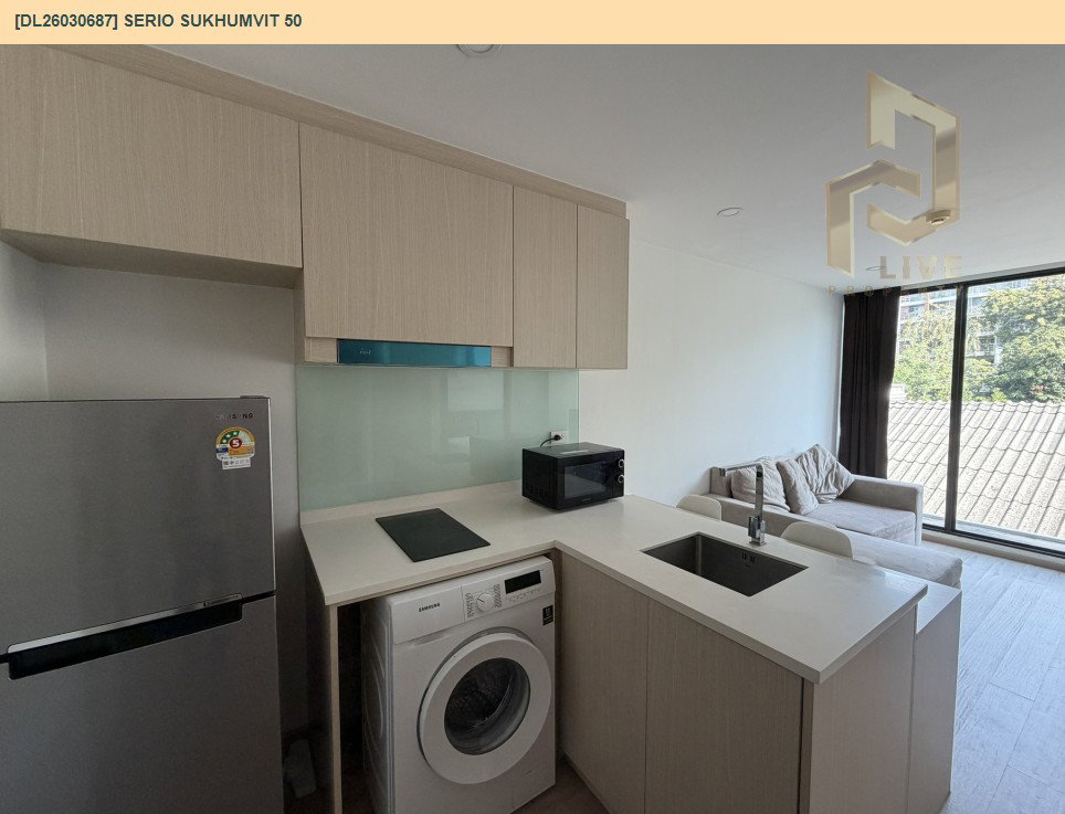รูป DL26030687 ให้เช่าคอนโด เซอริโอ้ สุขุมวิท 50 (Serio Sukhumvit 50 ) ใกล้ BTS อ่อนนุช พร้อมเข้าอยู่ โทรด่วน 0656259498 LineID @257sxzzu - รูปที่ 3/4