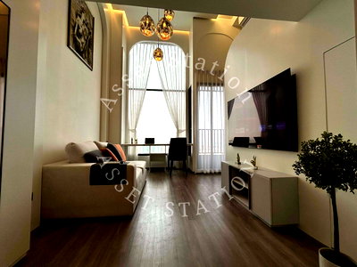 Condos for rent : 🏢So Origin Kaset Interchange, beautiful duplex unit, opposite Kasetsart University, near BTS Kasetsart station.
