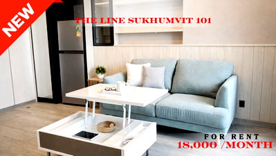 Condos for rent : 🍀🍀 Fully Furnished 💝 For Rent 📍 The Line Sukhumvit 101 🚆 Near Punnawithi BTS Station  (Line: @rent2022) ✨  Ready to move in 🔖 PC: A02573